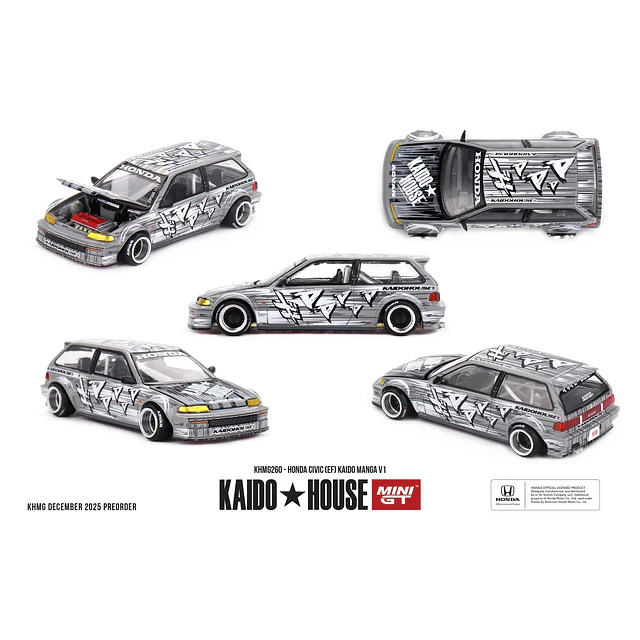 Mini GT x Kaido House 260- Honda Civic (EF) Kaido Manga V1