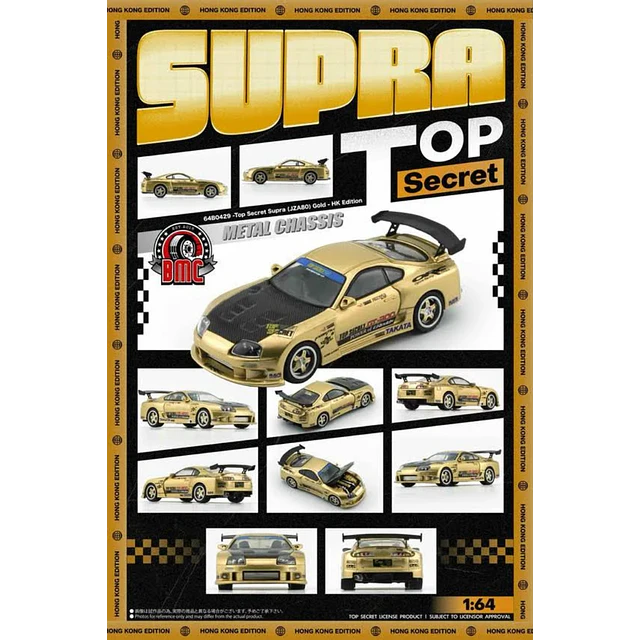 BM Creation 1/64 Toyota Supra Top Secret, GOLD - Ed. Manila Motor Show 2025 - limitée à 1008 exemplaires
