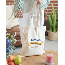 Bolsa Ecológica | Cocinar con amor alimenta el alma | Tote bag