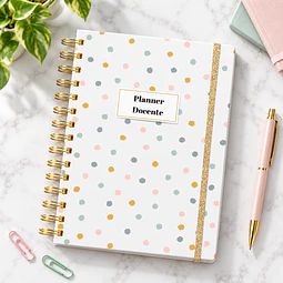Planner Docente 2027 Puntos pastel