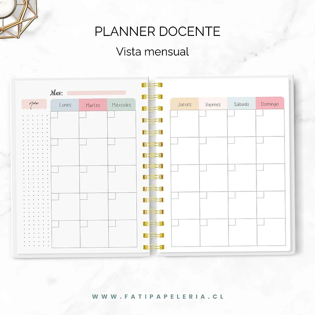 Planner Docente 2027 Floral