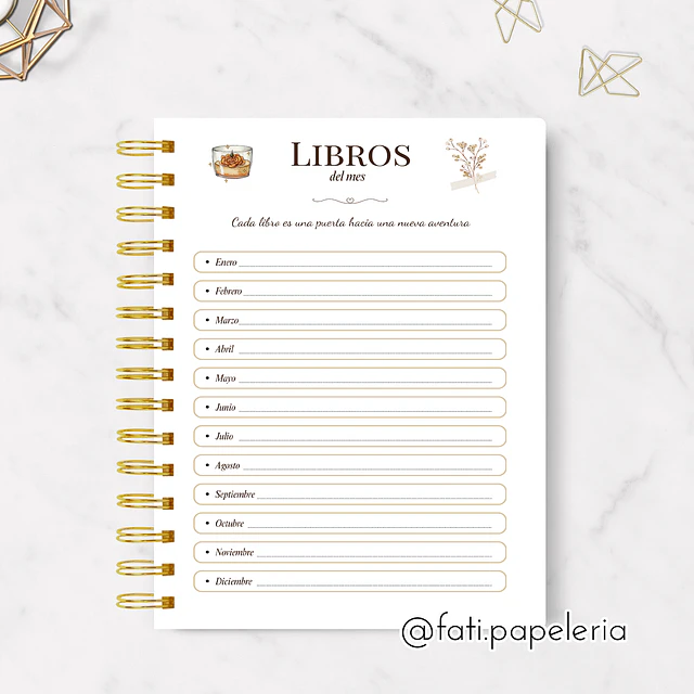 Planner de lectura — Diario de libros y reseñas