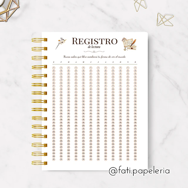 Planner de lectura — Diario de libros y reseñas