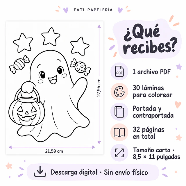 Halloween de ternura: 30 dibujos para colorear · PDF imprimible