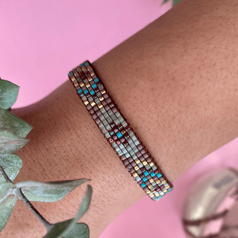 Pulsera 5 Etnic Berenjena