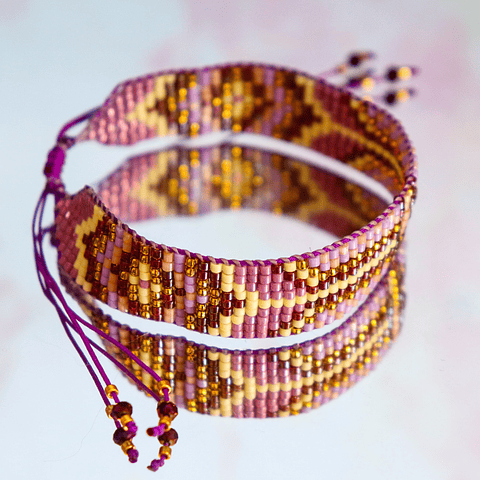 Pulsera beading lila