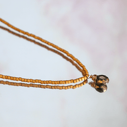 Collar mostacilla opaca delica bañada en oro 24k 