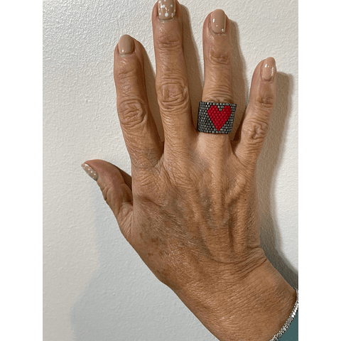 Anillo corazón peyote