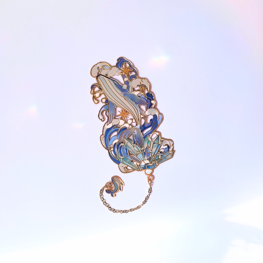 Marcapáginas metálico Océano Ballena