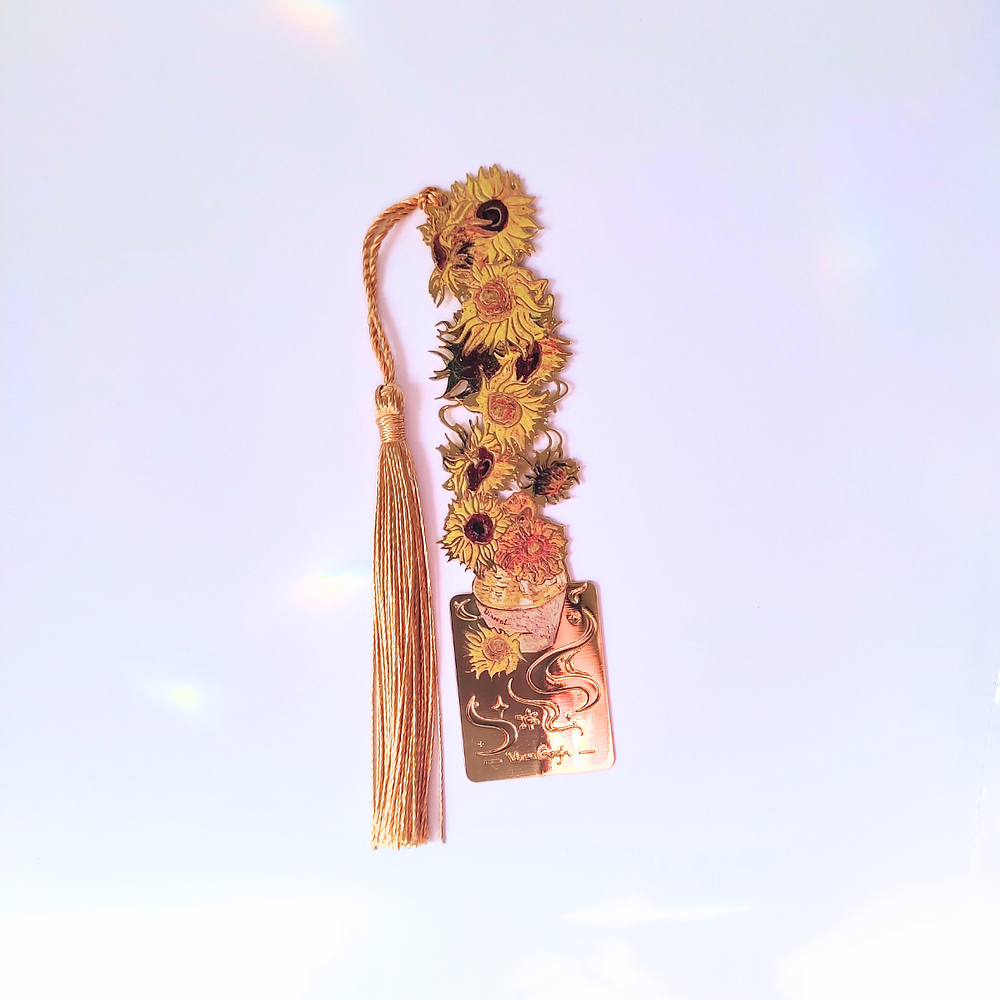 Marcapáginas metálico Van Gogh Girasoles