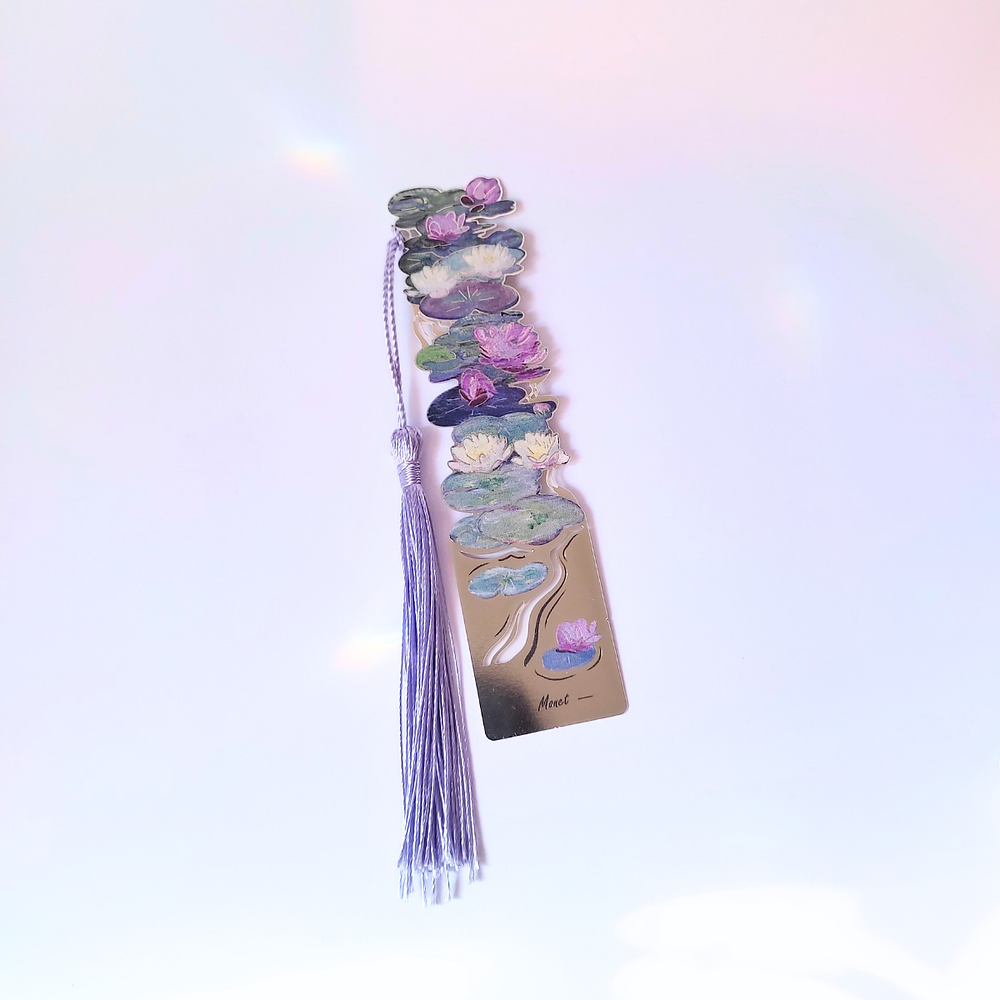 Marcapáginas metálico Monet Lirios de Agua