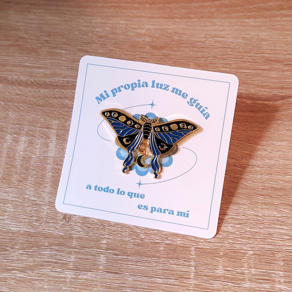 Pin esmaltado Mariposa Luna