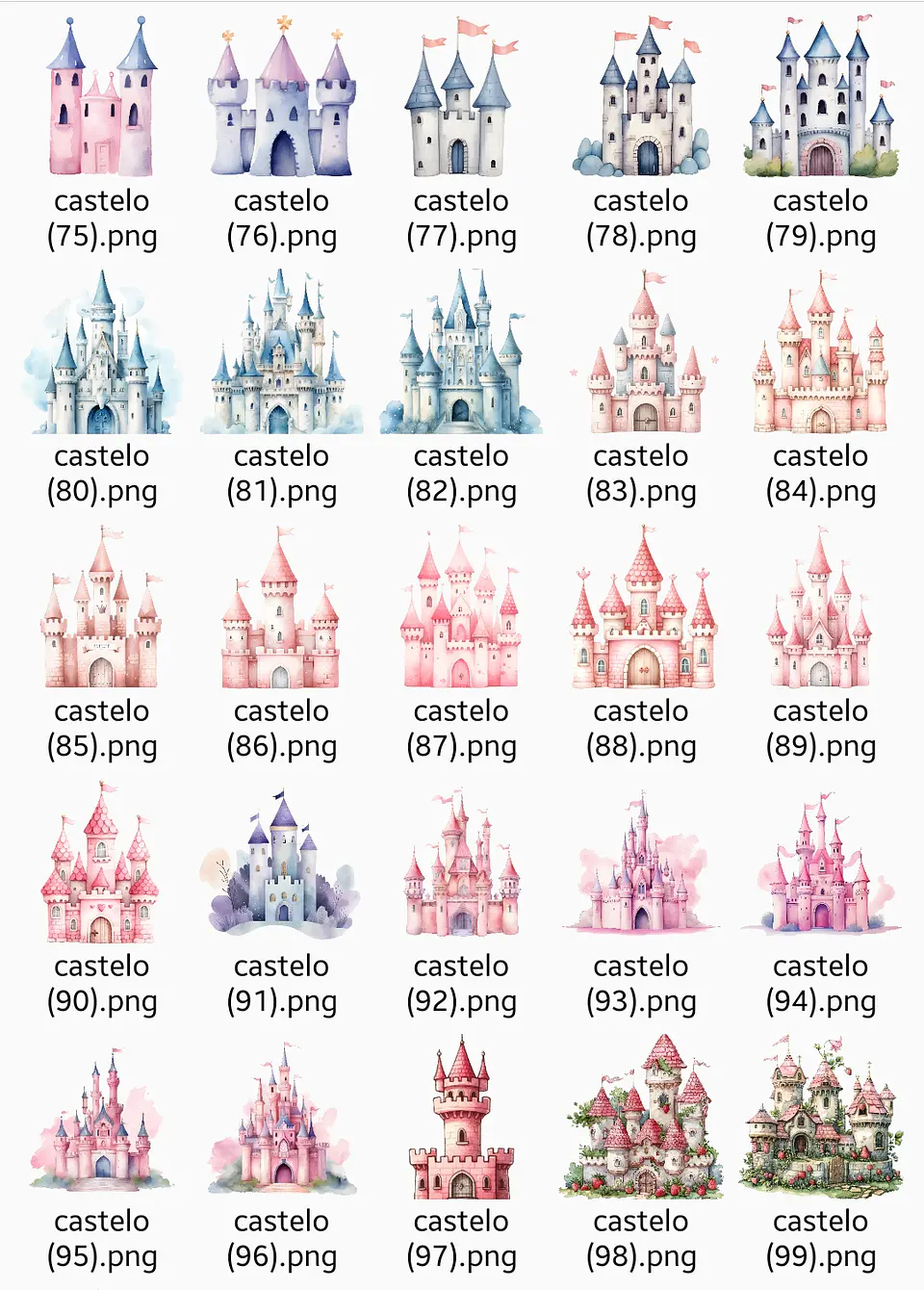 Kit Digital Castelos - Mega Pack 131 cliparts 3