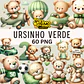 Kit Digital Ursinho Verde Aquarela - Thumbnail 1