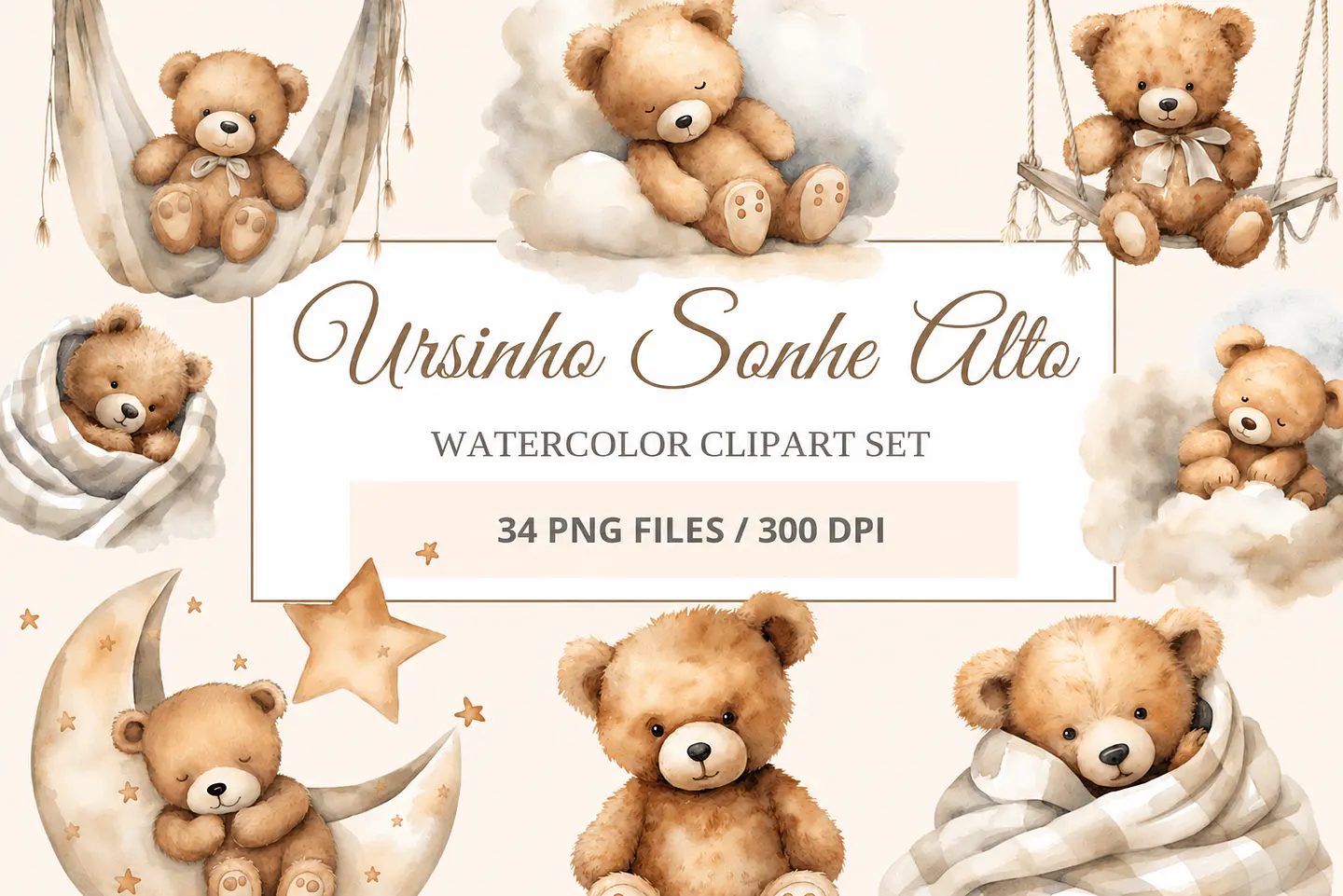 KIT DIGITAL URSINHO TEDDY SONHE ALTO 1