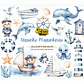 KIT DIGITAL URSINHO MARINHEIRO AQUARELA - Thumbnail 1