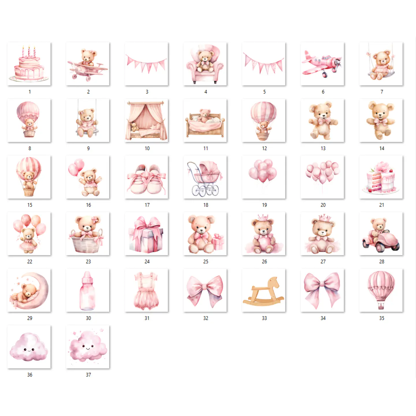 KIT DIGITAL URSINHA ROSA AQUARELA 2