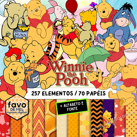 Kit Digital Ursinho Pooh - Mega Pack Digital
