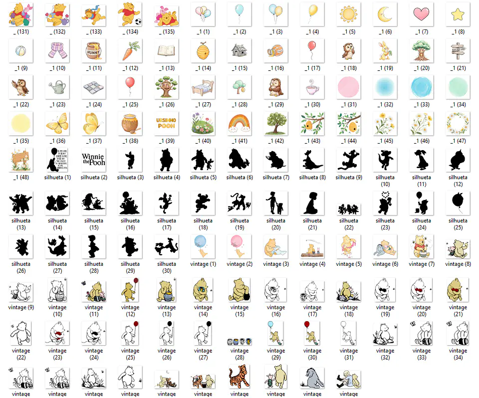Kit Digital Ursinho Pooh - Mega Pack Digital 3