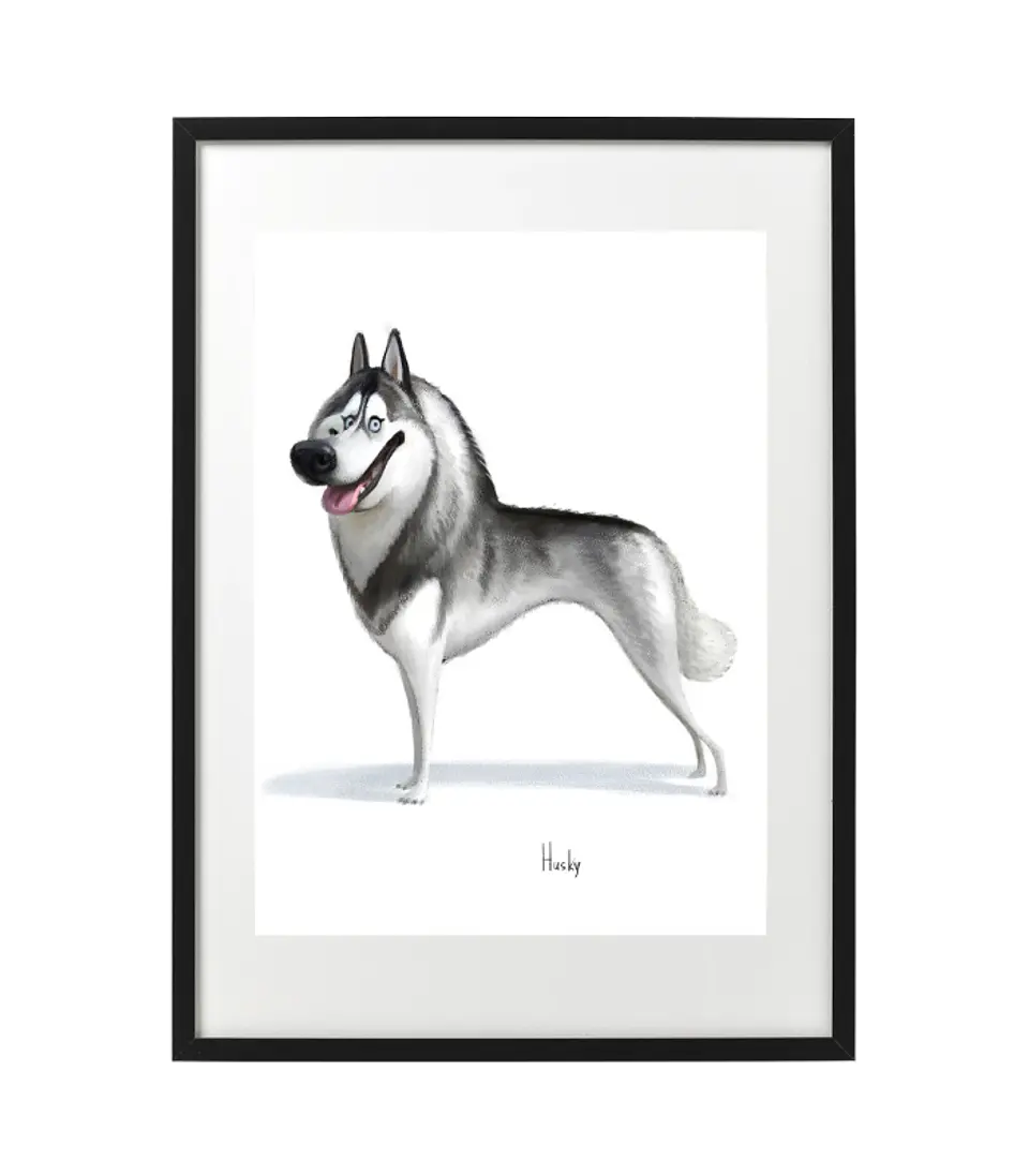 Quadro animais - Husky 3