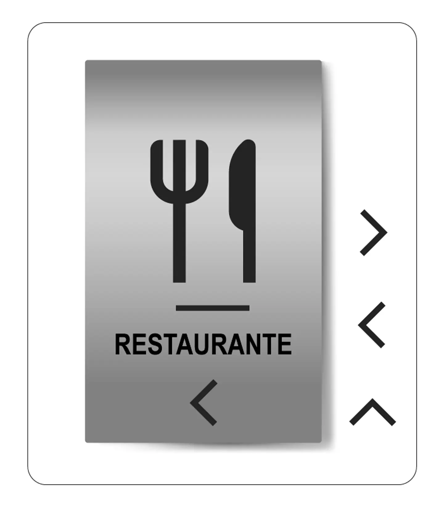 Sinalética para Restaurante - Direções 2