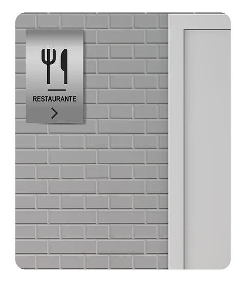 Sinalética para Restaurante - Direções