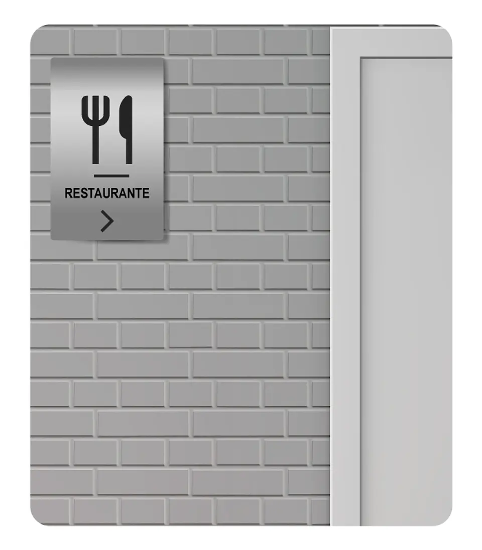 Sinalética para Restaurante - Direções 1