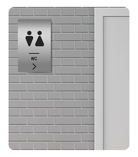 Sinalética para WC - Direções