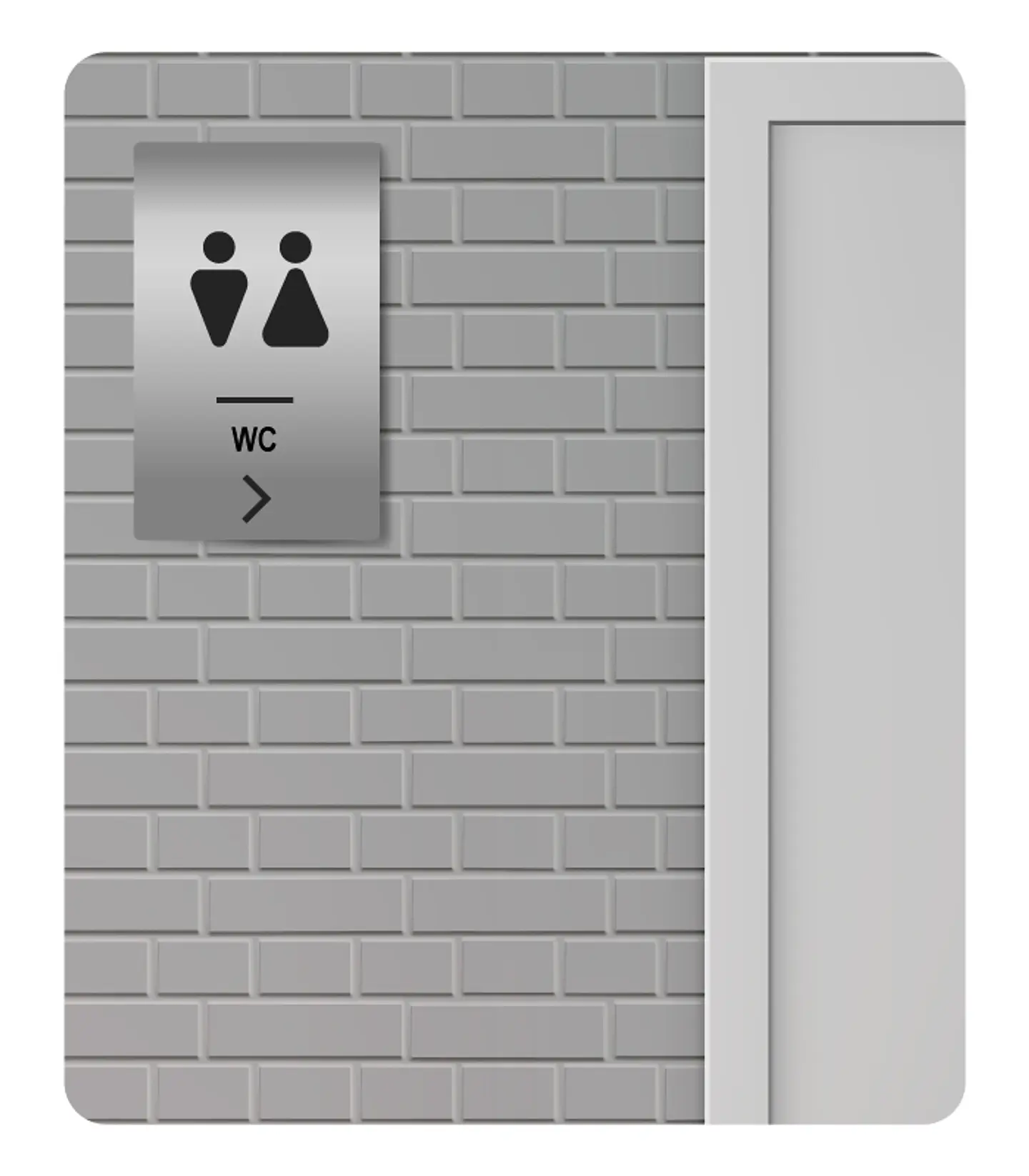 Sinalética para WC - Direções 1