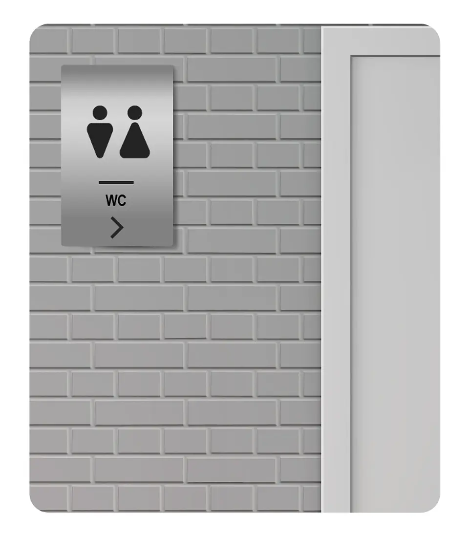 Sinalética para WC - Direções 1