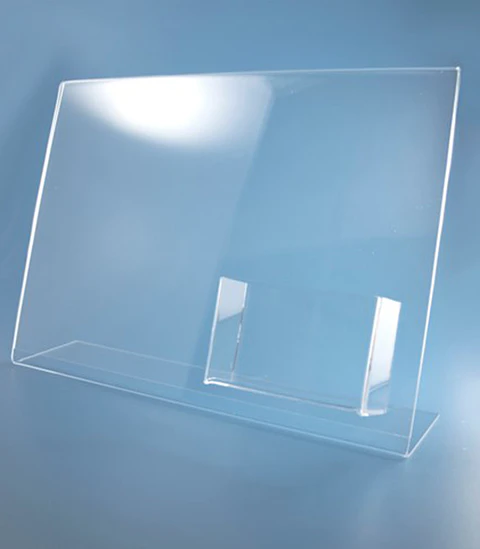 Porta menus a4 horizontal com porta cartões