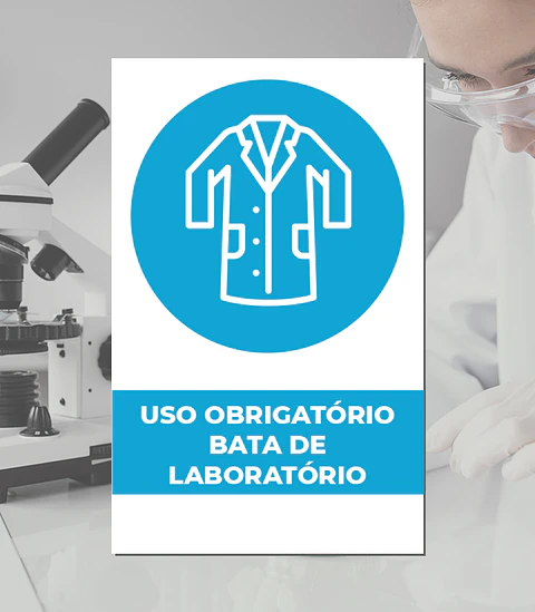 uso obrigatório de bata de laboratório 