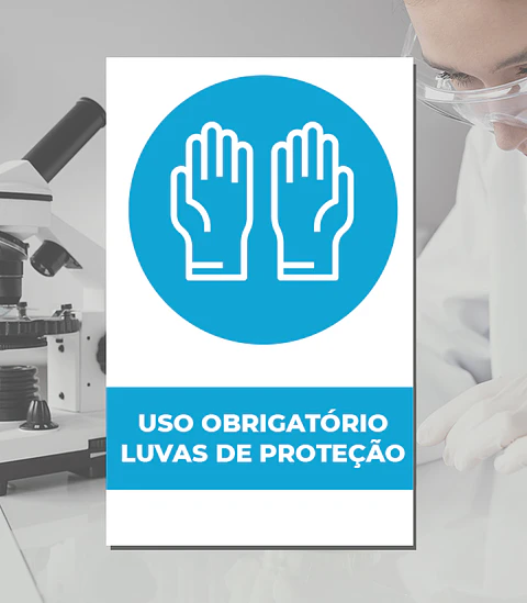 uso obrigatório de luvas