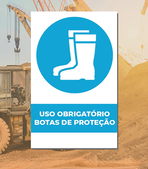 uso obrigatório de botas