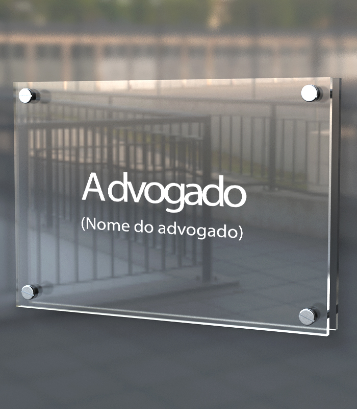Placa para advogados e empresas