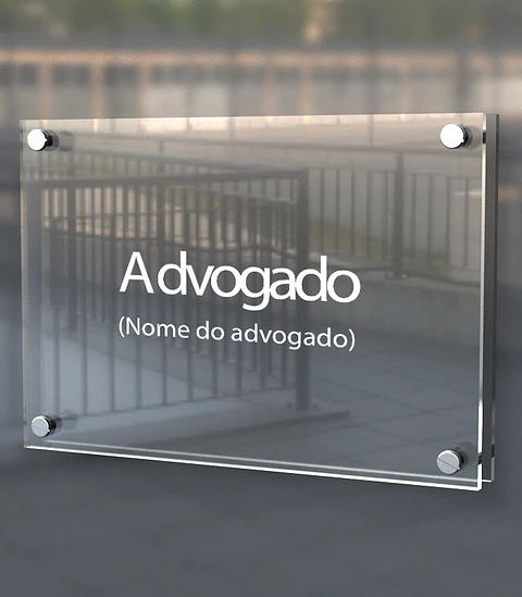 Placa para advogados e empresas