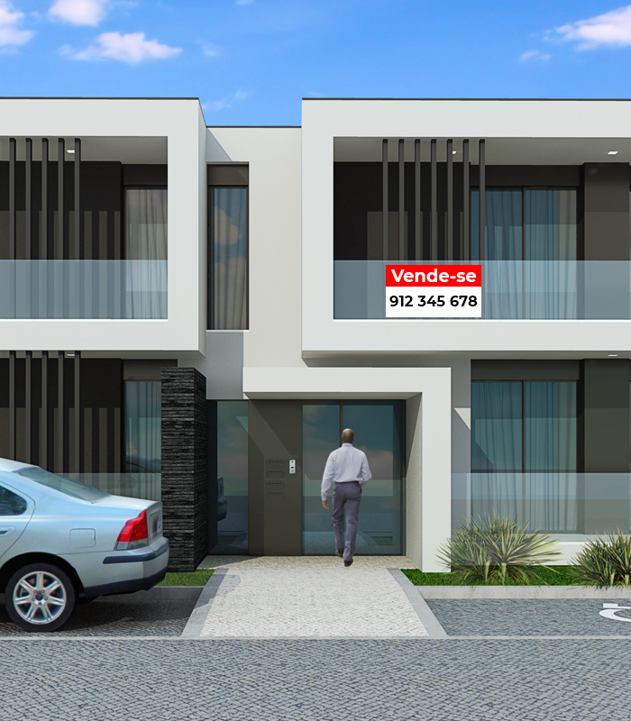 Placa imobiliária Vende-se 
