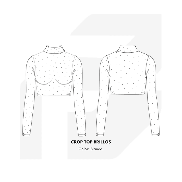 CROP TOP BRILLOS 