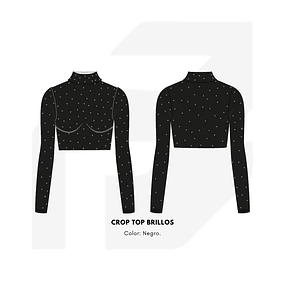 CROP TOP BRILLOS 