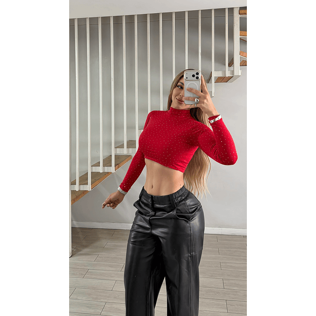 CROP TOP BRILLOS 