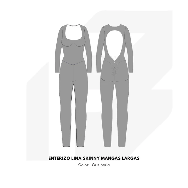 Enterizo Lina Skinny  mangas Largas.
