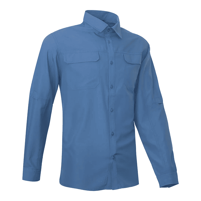 Camisa Outdoor Azul Hombre