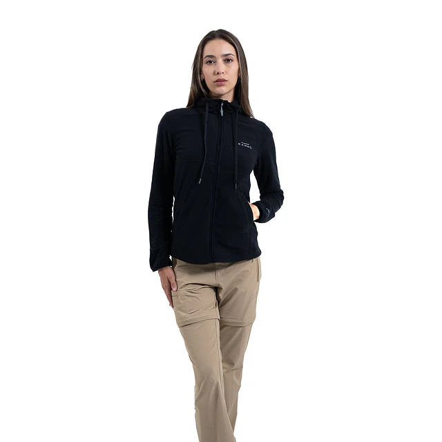 Micropolar Valle de la Luna full zipper negro