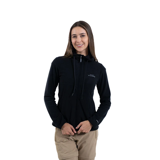 Micropolar Valle de la Luna full zipper negro