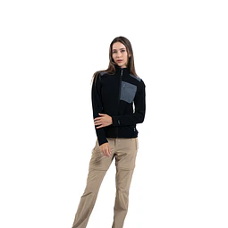 Polar Waffle Mujer Limari negro-gris