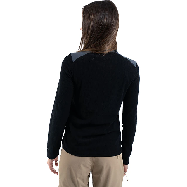 Polar Waffle Mujer Limari negro-gris