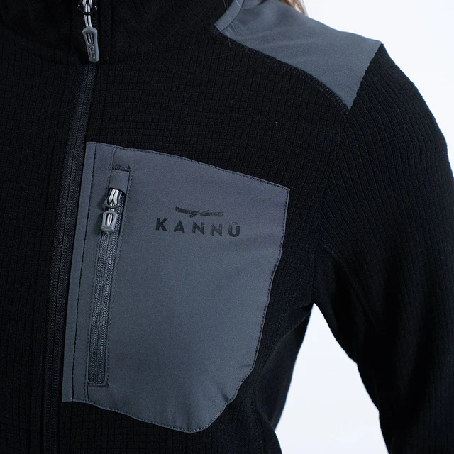 Polar Waffle Mujer Limari negro-gris