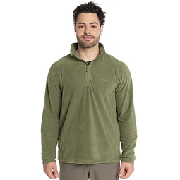 Micropolar Medio Cierre Hombre Valle De La Luna Oliva Claro