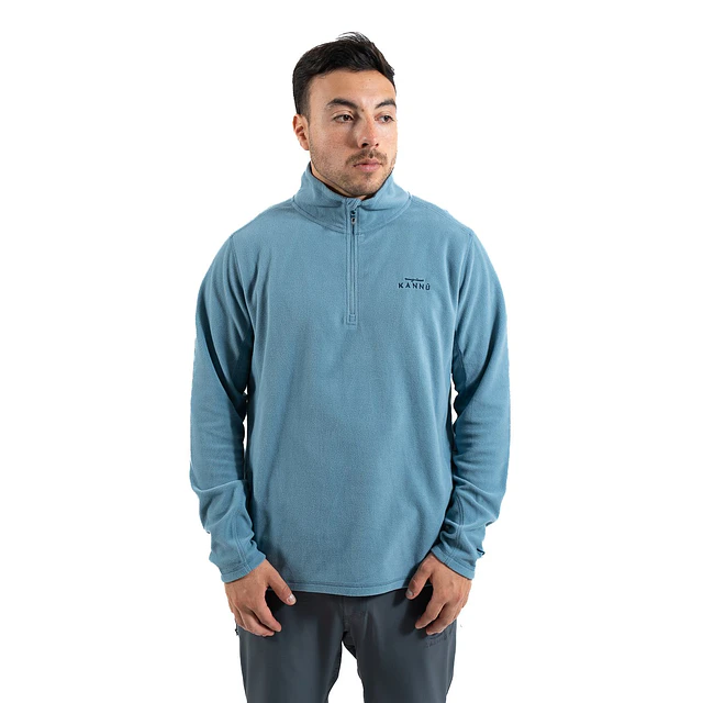 Micropolar Medio Cierre Hombre Valle De La Luna Azul denim