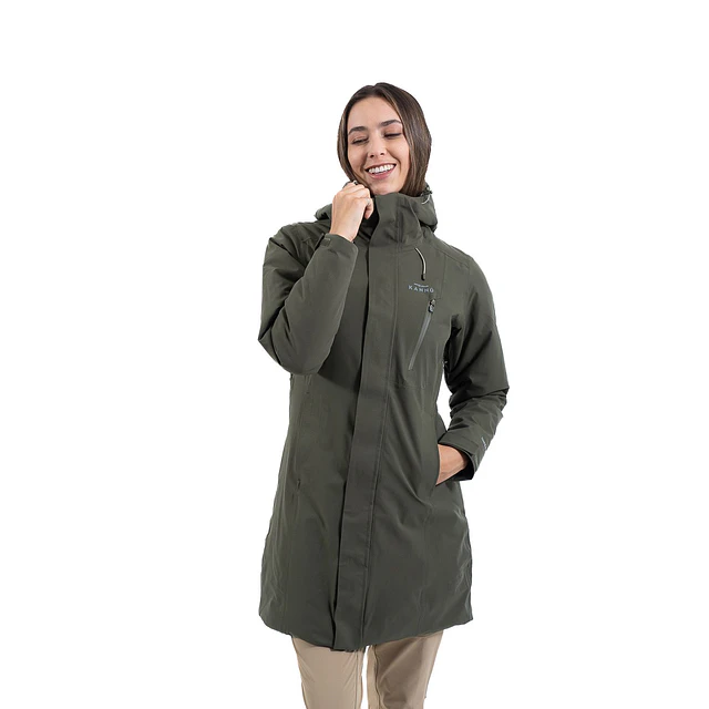 Parka Impermeable Mujer Octay Oliva Oscuro